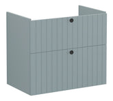 VitrA Root Groove 80cm 2 Drawer Washbasin Unit - Matt Fjord Green