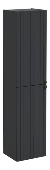 VitrA Root Groove 40cm 2 Door Tall Unit (LH Hinge) - Matt Graphite