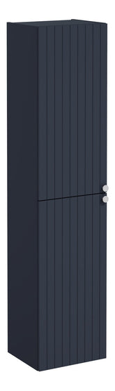 VitrA Root Groove 40cm 2 Door Tall Unit (LH Hinge) - Matt Dark Blue