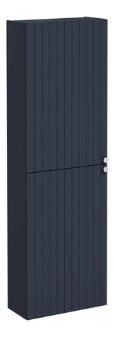 VitrA Root Groove 55cm 2 Door Slim Tall Unit (LH Hinge) - Matt Dark Blue