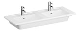VitrA Integra 1200x470mm 2TH Vanity Basin w/Overflow - White