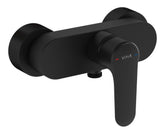 VitrA Root Round Wall Mounted Shower Mixer - Matt Black