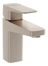 VitrA Root Square Compact Basin Mixer - Brushed Nickel