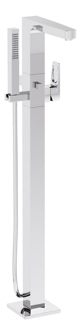 VitrA Root Square Floor Standing Bath/Shower Mixer - Chrome