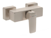 VitrA Root Square Wall Mounted Shower Mixer Valve - Brushed Nickel