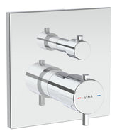 VitrA Root Square Integrated Thermostatic 2-Way Shower Mixer Valve - Chrome