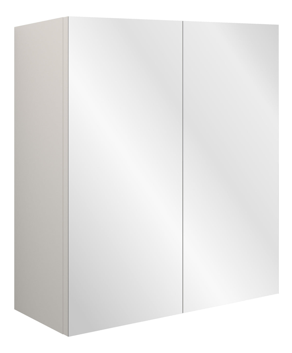 Abakan 600mm Mirrored Wall Unit - Matt Arley Blue (Grey Cab)