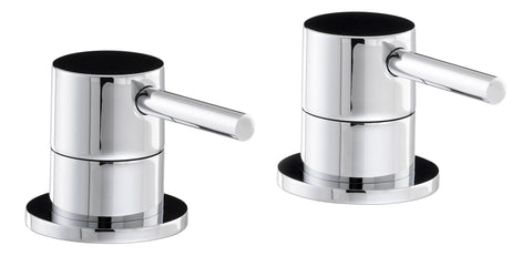 Abode Harmonie Round Bath Filler Panel Valves (Pair) - Chrome