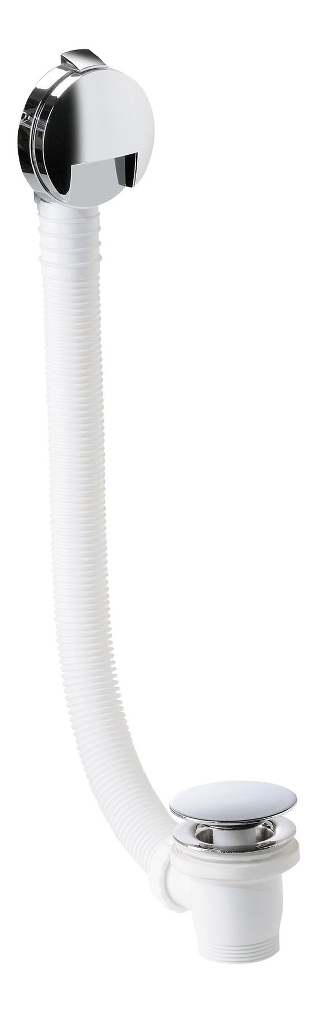 Abode Euphoria Bath Overflow Filler & Clicker Waste - Chrome