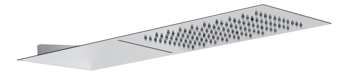 Abode Storm Slimline 3mm Wall Mounted Waterfall Showerhead - St/Steel