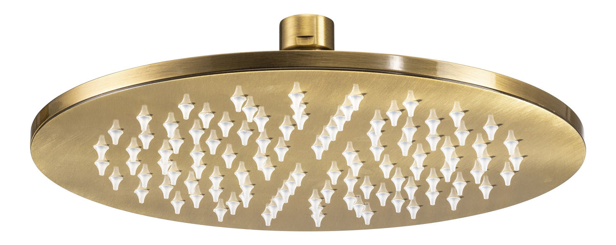 Abode Euphoria 225x225x8mm Circular Showerhead - Antique Brass