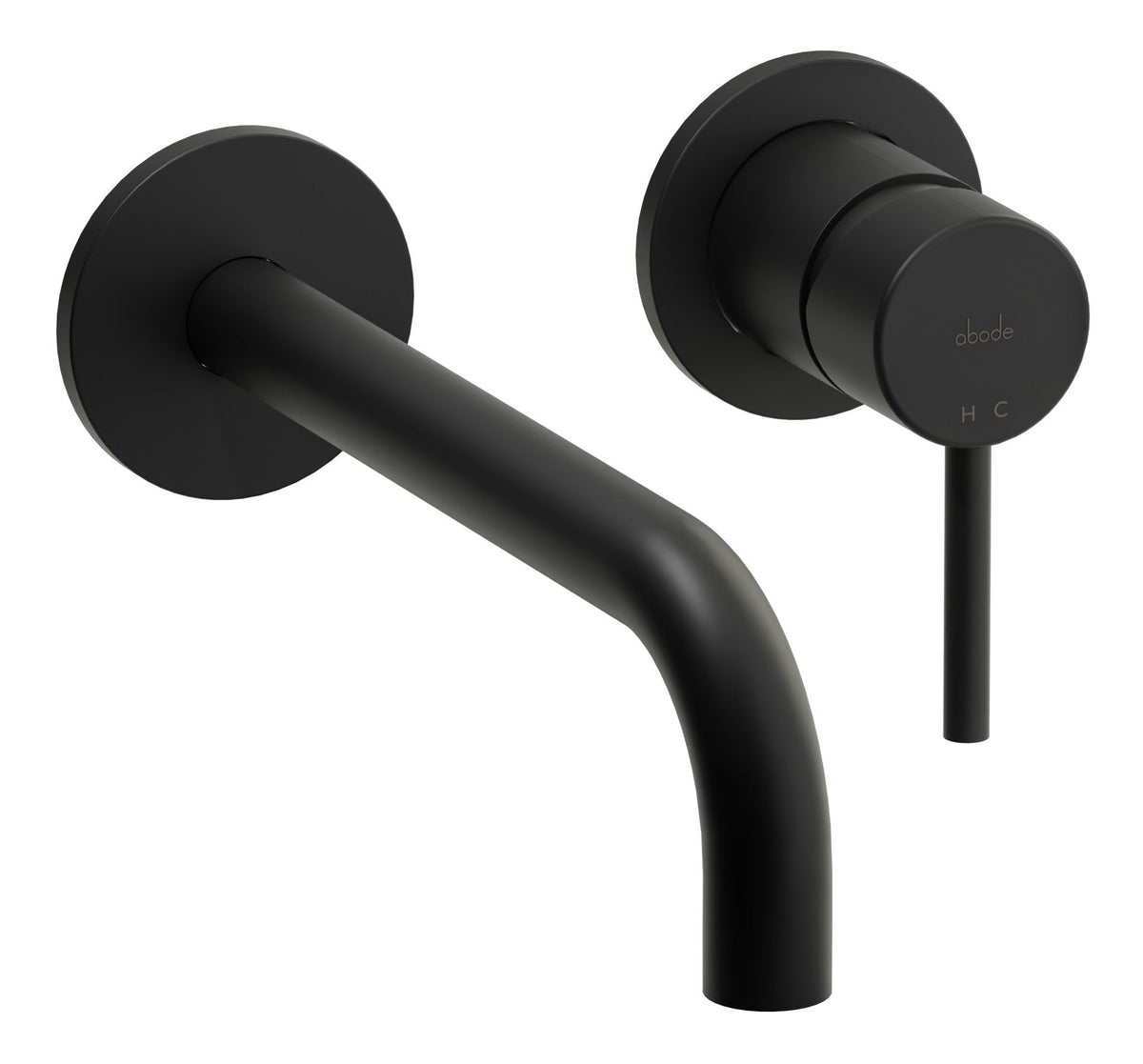 Abode Harmonie Wall Mounted Basin / Bath Mixer - Matt Black