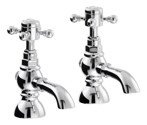 Abode Sentiment Bath Pillar Taps - Chrome
