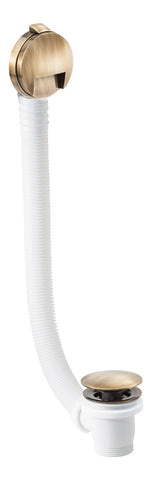 Abode Euphoria Bath Overflow Filler & Clicker Waste - Antique Brass