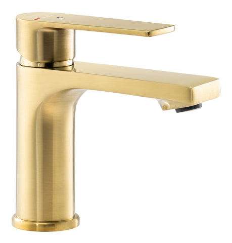 Abode Aquip Basin Mixer - Brushed Brass