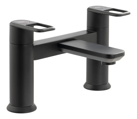 Abode Levarto Deck Mounted Bath Filler - Matt Black
