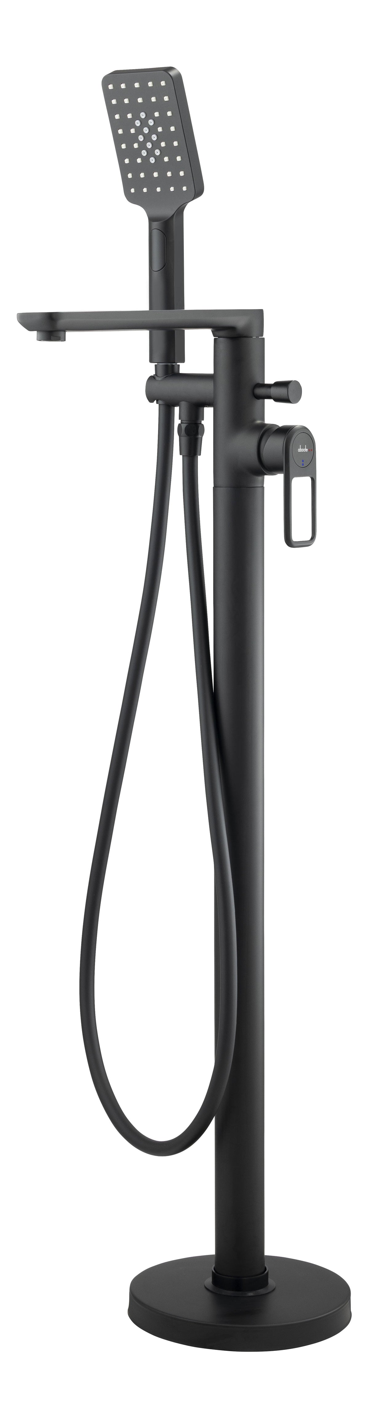 Abode Levarto Floor Standing Bath Shower Mixer - Matt Black