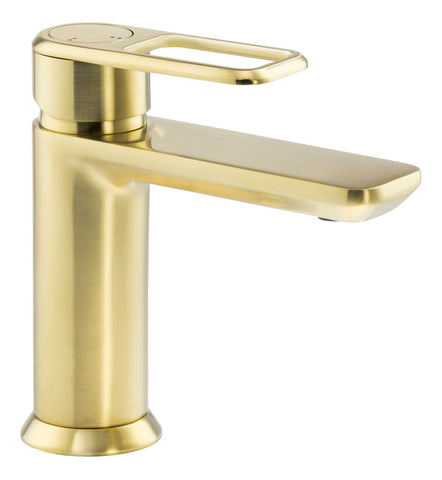 Abode Levarto Basin Mixer - Brushed Brass