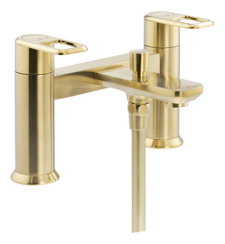 Abode Levarto Deck Mounted Bath Shower Mixer - Brushed Brass