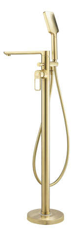 Abode Levarto Floor Standing Bath Shower Mixer - Brushed Brass