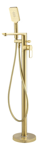 Abode Levarto Floor Standing Bath Shower Mixer - Brushed Brass