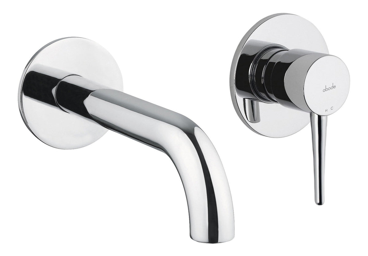 Abode Chao Wall Mounted 2-Hole Bath Mixer - Chrome