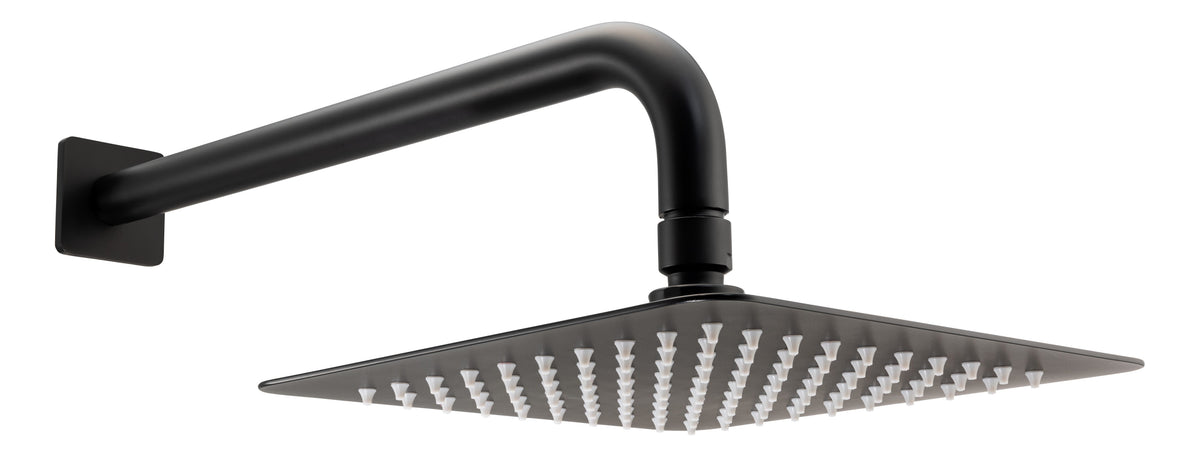 Abode Uno 200x200mm Shower Head - Matt Black