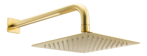 Abode Uno 200x200mm Shower Head - Brushed Brass