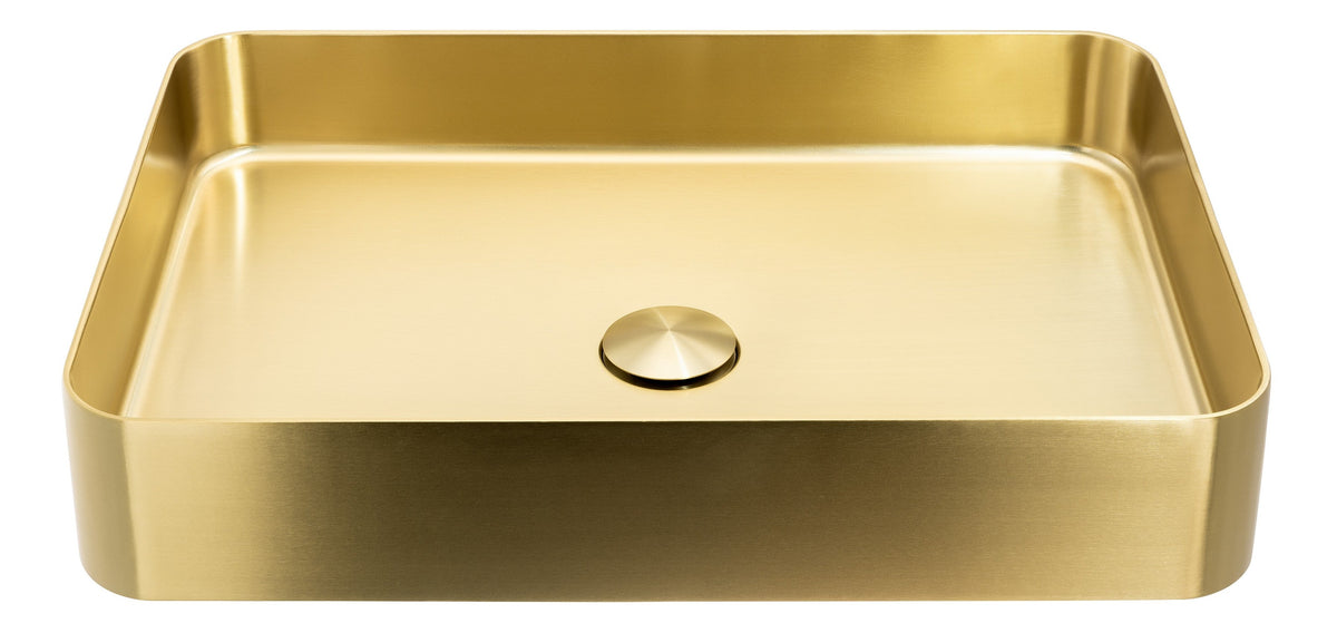 Abode Iox 500x350mm Tablet Steel Basin - PVD Brass