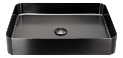 Abode Tableau/Iox Shelf & Tablet Basin Set - Pebble Grey w/Matt Black Finishes