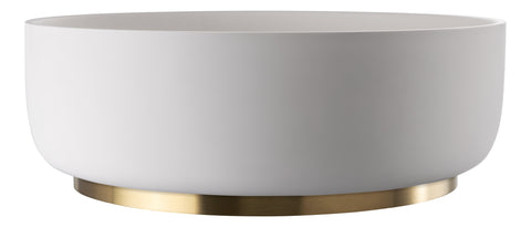 Abode Cava Round Basin Plinth - Brushed Brass