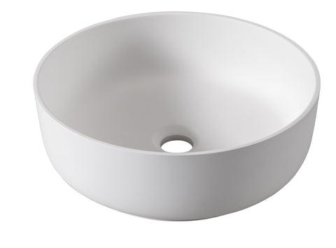 Abode Tableau/Cava Shelf & Round Basin Set - Chalk White w/Brushed Brass Finishes