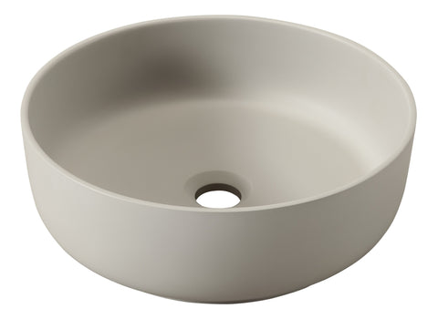 Abode Tableau/Cava Shelf & Round Basin Set - Pebble Grey w/Matt Black Finishes