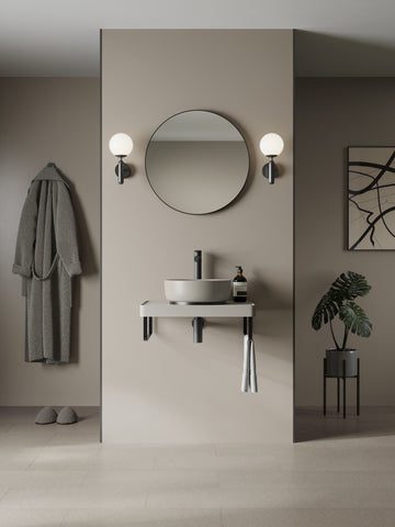 Abode Cava 375mm Round Basin - Pebble Grey