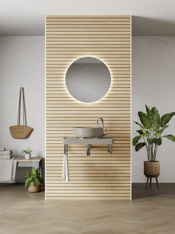 Abode Cava Round Basin Plinth - Chrome
