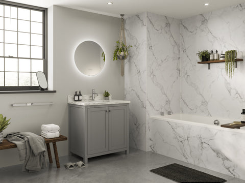 Abode Aruna 600mm Frameless Round LED Mirror