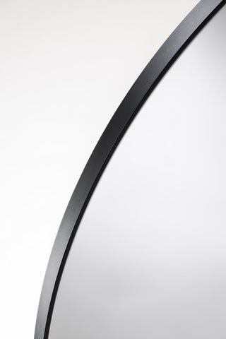 Abode Mayar 600mm Round Mirror - Matt Black