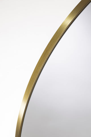 Abode Mayar 600mm Round LED Mirror - Brushed Brass