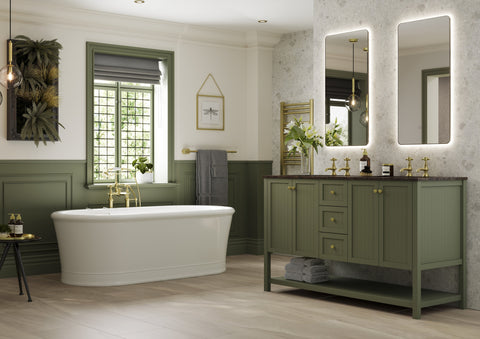 Abode Sentiment Basin Pillar Taps - Brushed Brass
