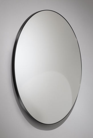 Abode Mayar 600mm Round Mirror - Matt Black