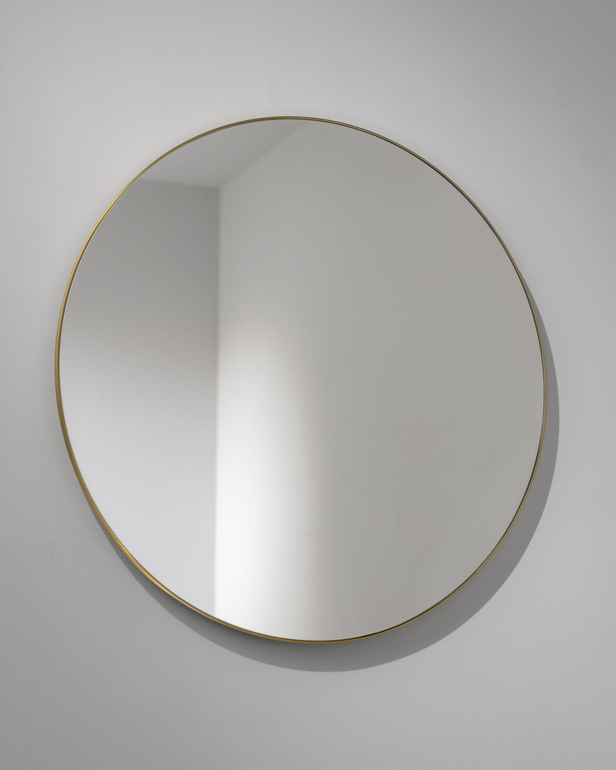 Abode Mayar 600mm Round Mirror - Brushed Brass