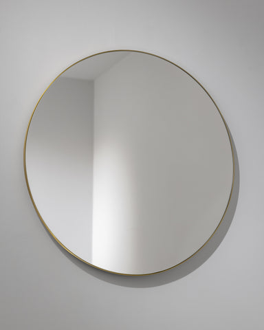 Abode Mayar 600mm Round Mirror - Brushed Brass