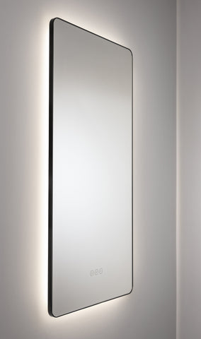 Abode Mayar 450x900mm Tablet LED Mirror - Matt Black