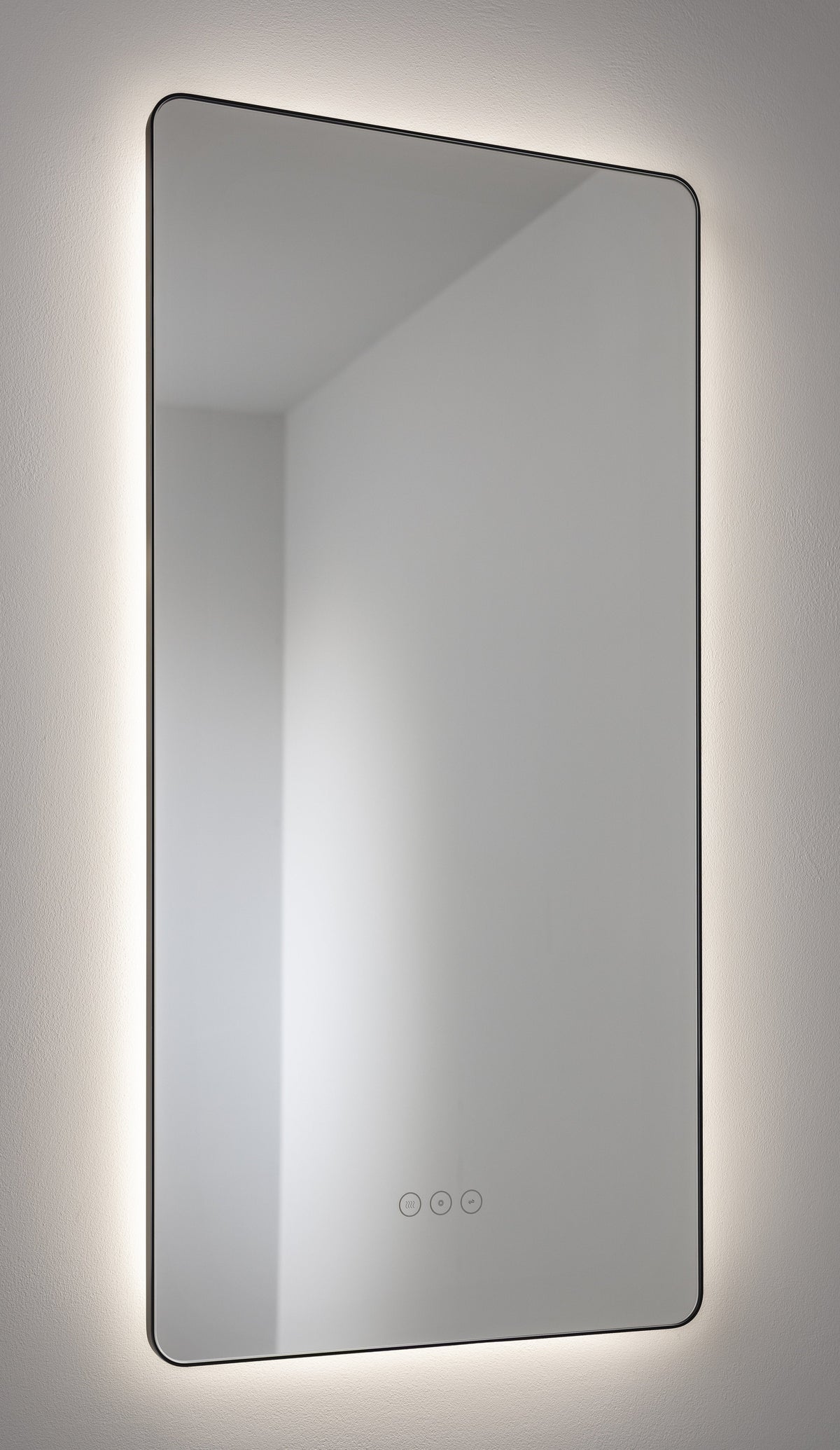 Abode Mayar 450x900mm Tablet LED Mirror - Matt Black