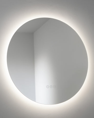 Abode Aruna 600mm Frameless Round LED Mirror