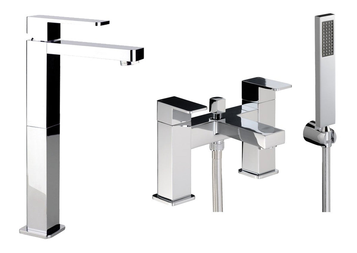 Abode Fervour Pack Offer 4 (Tall Basin Mixer & Bath/Shower Mixer) - Chrome