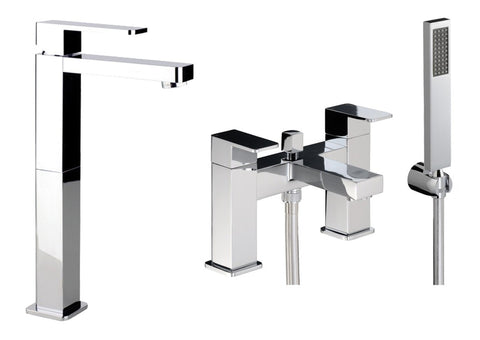 Abode Fervour Pack Offer 4 (Tall Basin Mixer & Bath/Shower Mixer) - Chrome