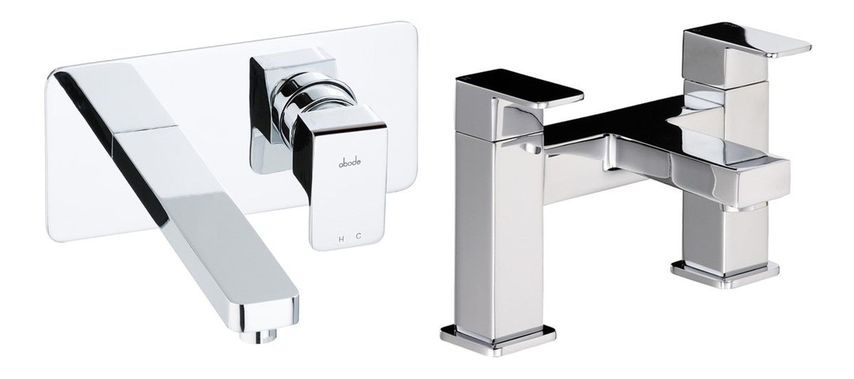 Abode Fervour Pack Offer 5 (Wall Mounted Basin Mixer & Bath Filler) - Chrome