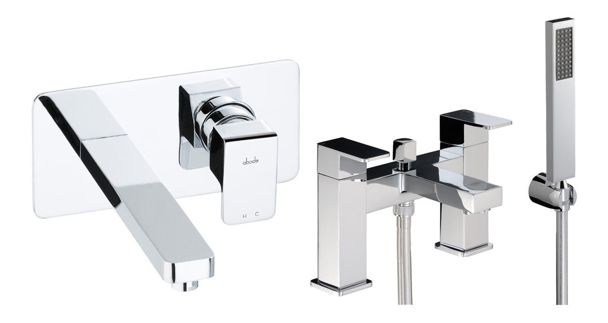 Abode Fervour Pack Offer 6 (Wall Mounted Basin Mixer & Bath/Shower Mixer) - Chrome