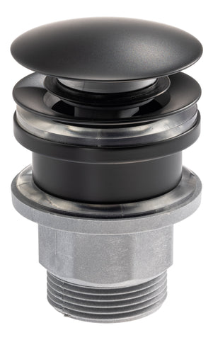 Abode Tableau/Cava Shelf & Round Basin Set - Pebble Grey w/Matt Black Finishes